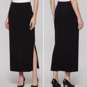 St. John Basics Black Santana Knit Maxi Skirt Women’s 10 Classic Old Money